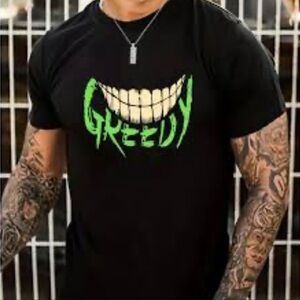 SHEIN Men Tooth & Letter Graphic Tee